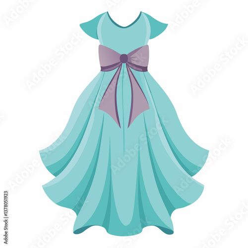 flowy chiffon dress with satin bow