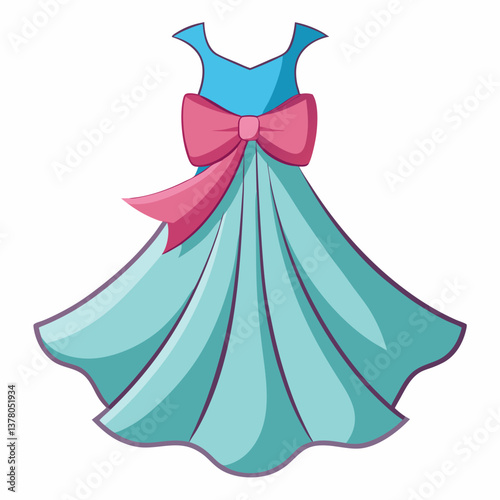 flowy chiffon dress with satin bow