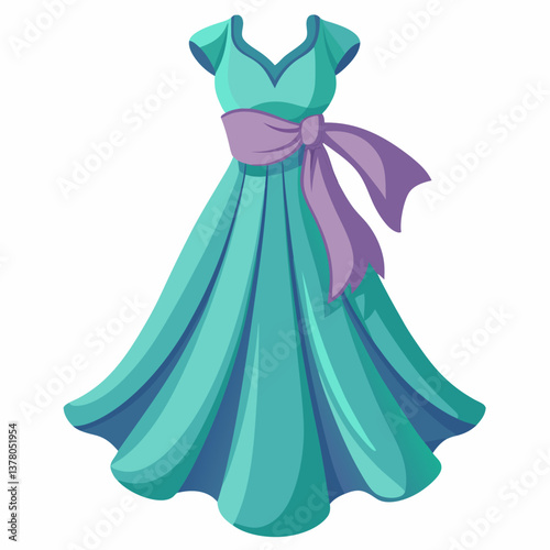 flowy chiffon dress with satin bow