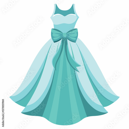 flowy chiffon dress with satin bow
