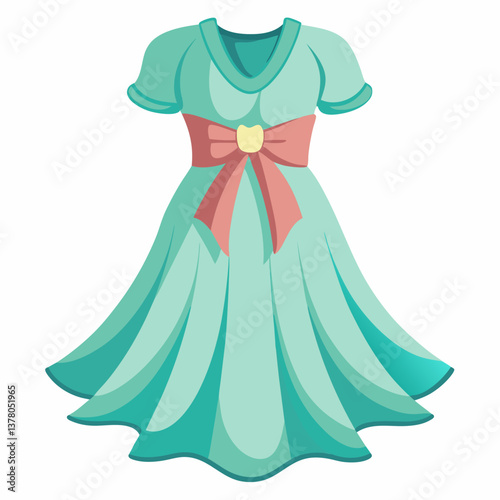 flowy chiffon dress with satin bow