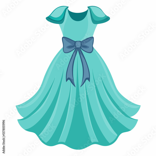 flowy chiffon dress with satin bow