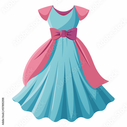 flowy chiffon dress with satin bow