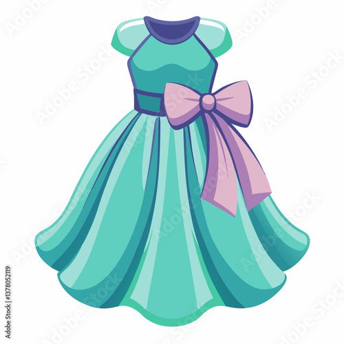 flowy chiffon dress with satin bow