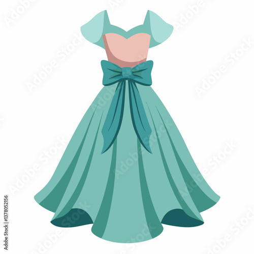 flowy chiffon dress with satin bow
