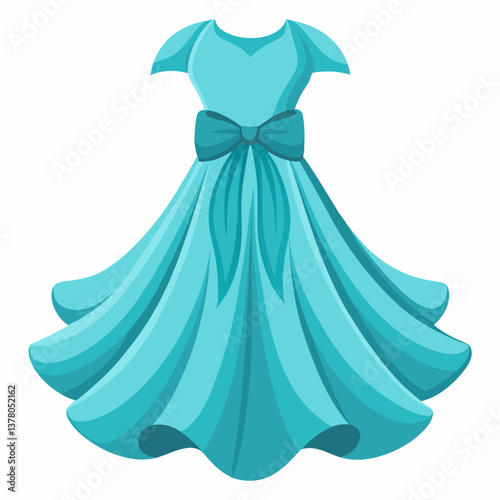 flowy chiffon dress with satin bow