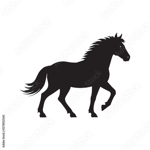 black horse vector illustration