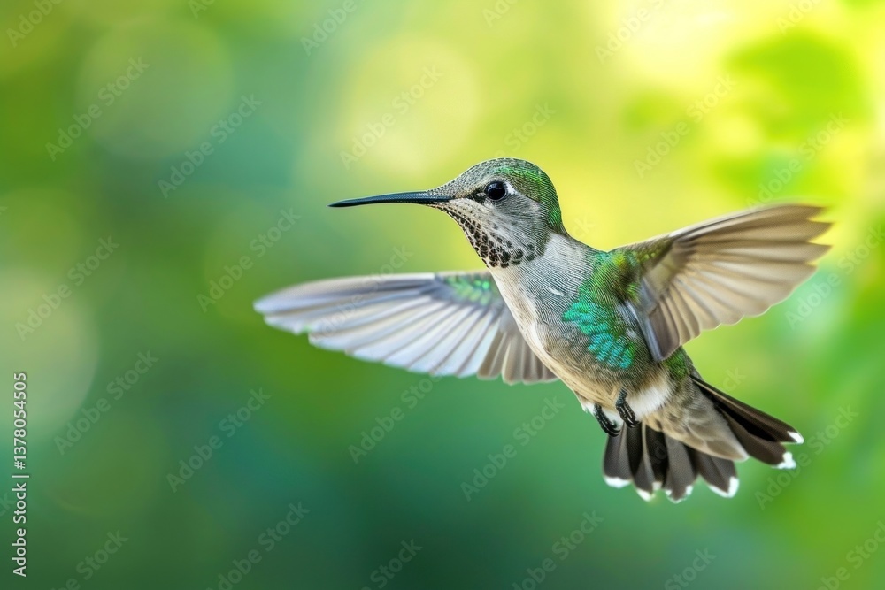 Fototapeta premium Hummingbird hummingbird hovering animal.