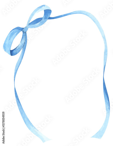 Watercolor bow frame collection featuring coquette style ribbons in blush tones, ideal for cute card designs, decorative borders, and digital crafts.