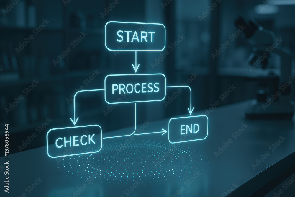 digital flowchart illustrating process in engineering, showcasing steps from start to end with check points, emphasizing clarity and efficiency digital flowchart illustrating process in engineering, showcasing steps from start to end with check points, emphasizing clarity and efficiency