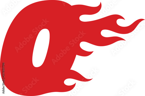 0 Zero Number Fire Flame