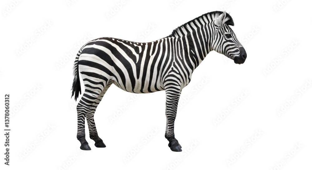 Obraz premium Isolated Standing Zebra