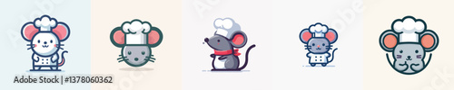 group of vector mice become cooking chefs