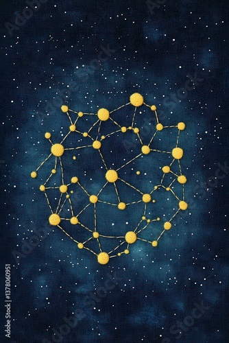 Celestial Constellation Embroidery Night Sky Art