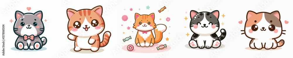 a collection of cute vector cats a collection of cute vector cats