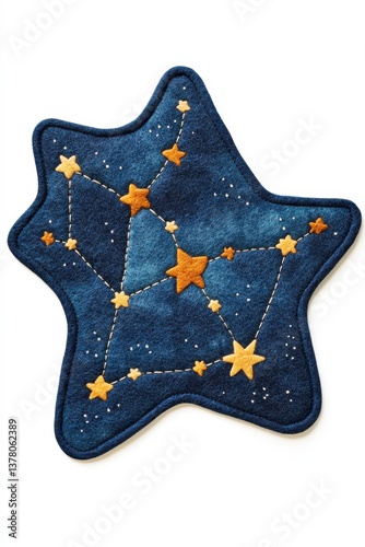 Celestial Star Constellation Felt Star Craft - Handmade Night Sky Decor