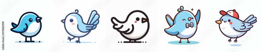 collection of cute bird vectors collection of cute bird vectors