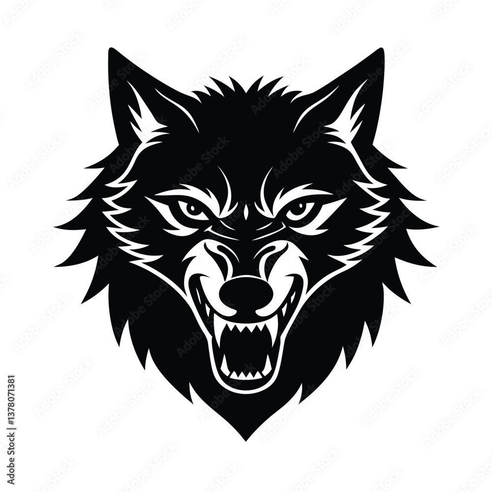 Wolf vector silhouette Wolf vector silhouette