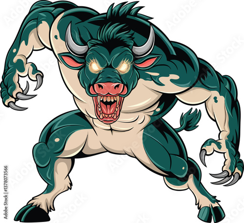 Angry Cow Vector