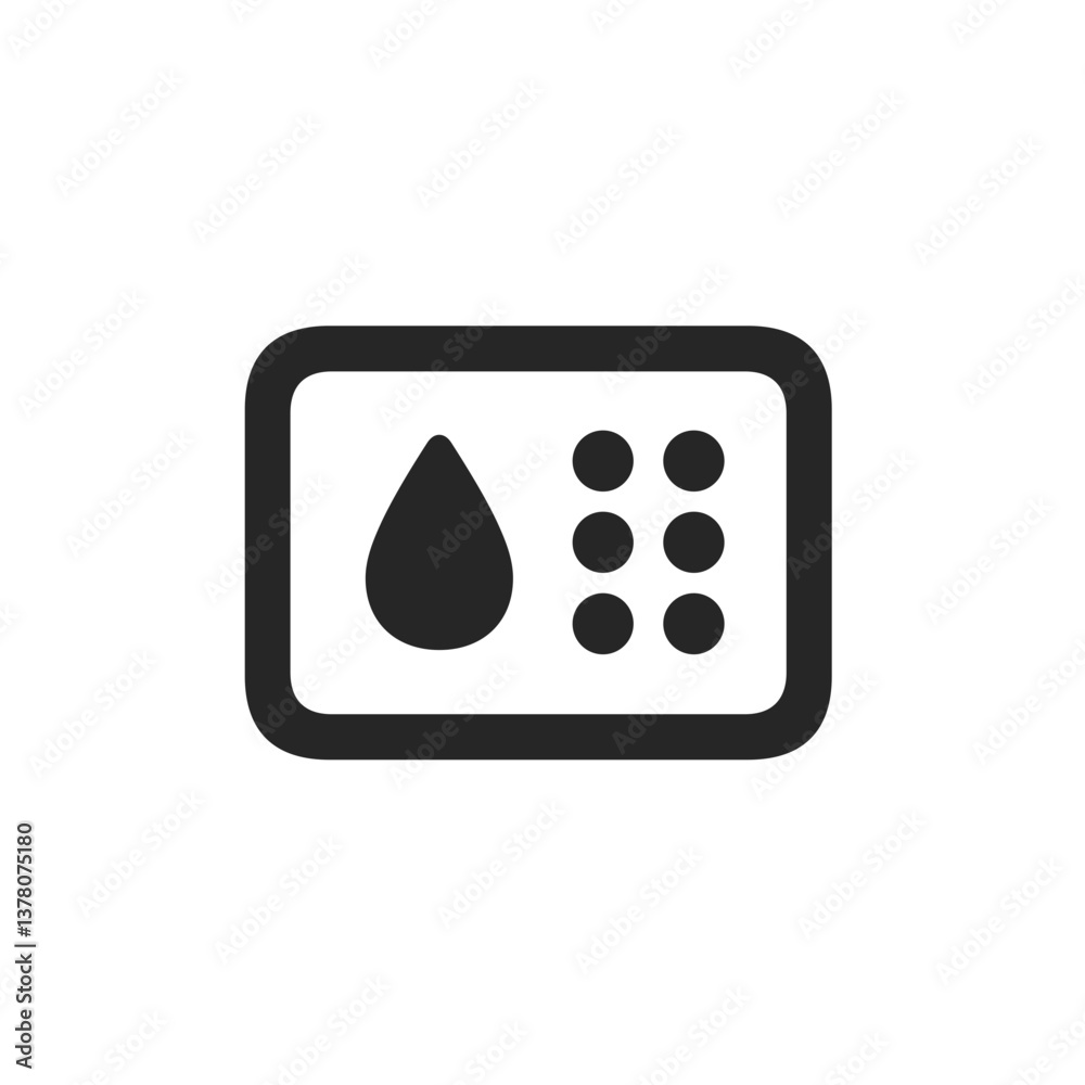 Moisture Keypad Outline Icon Moisture Keypad Outline Icon