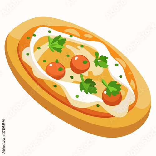 spicy curry chicken flatbread with yogurt drizzle