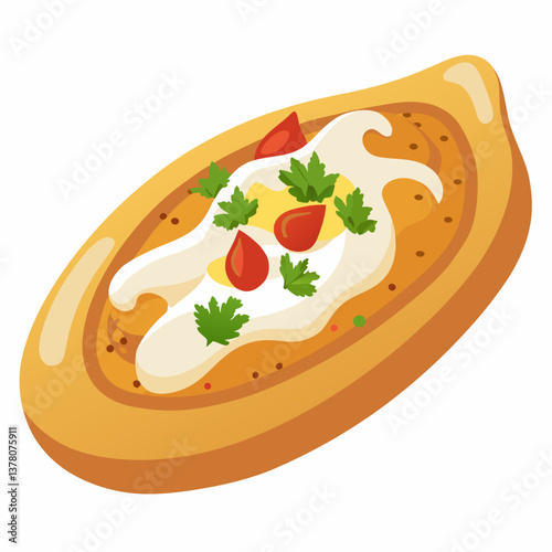spicy curry chicken flatbread with yogurt drizzle