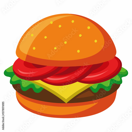 grilled burger with roasted red pepper 