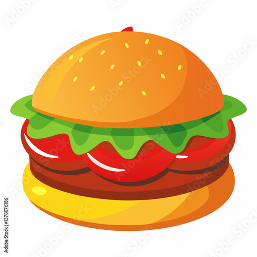 grilled burger with roasted red pepper 