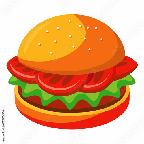grilled burger with roasted red pepper 