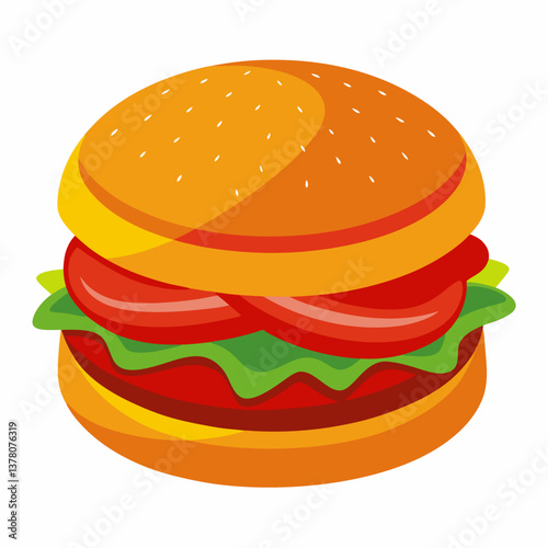 grilled burger with roasted red pepper 