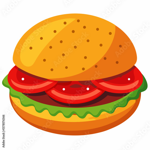 grilled burger with roasted red pepper 