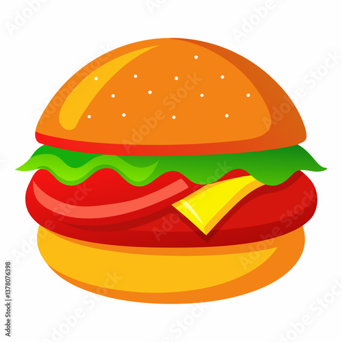 grilled burger with roasted red pepper 