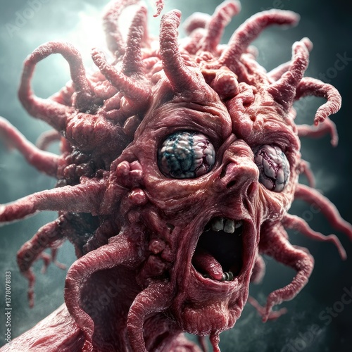 Clostridium Perfringens Bacteria Causing Botulism Toxin and Paralysis in Human photo