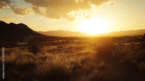 Desert Sunset Landscape. (12)