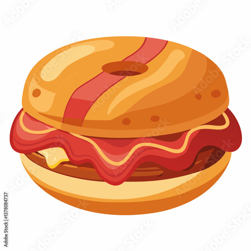 maple bacon glazed donut burger