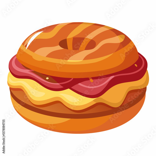 maple bacon glazed donut burger