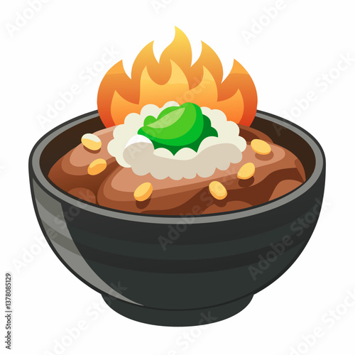 sizzling korean bulgogi beef rice bowl  