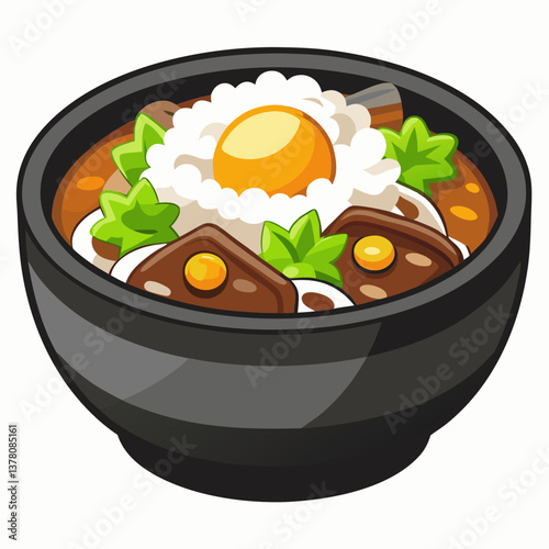 sizzling korean bulgogi beef rice bowl  