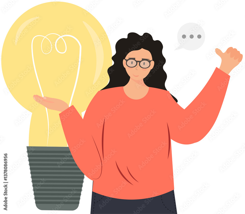 Person near light bulb, brainstorming and finding ideas, developing success business project, finding inspiration solution,
Person near light bulb, brainstorming and finding ideas, developing success business project, finding inspiration solution,
