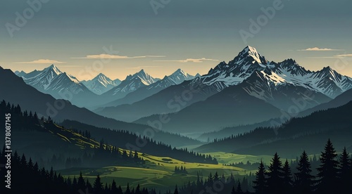 sunrise over the mountains