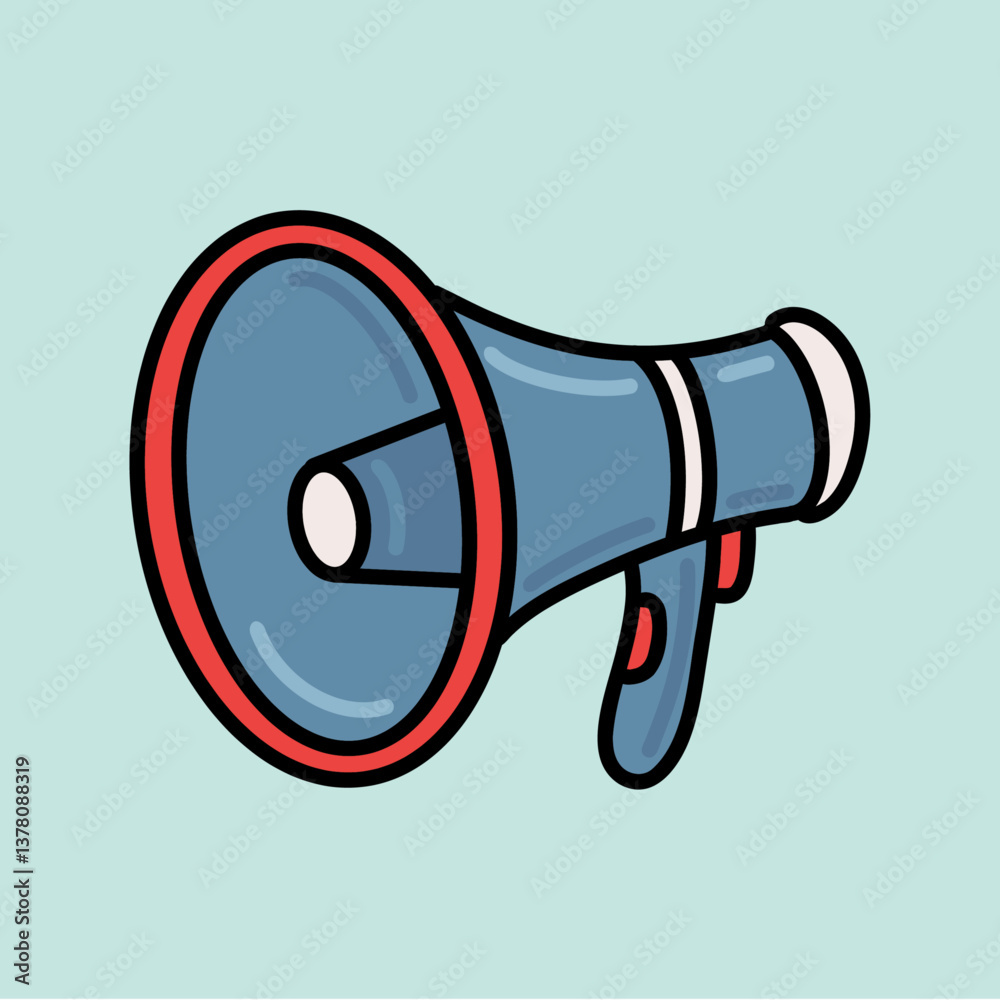 custom made wallpaper toronto digitalMinimalist Megaphone Vector Illustration