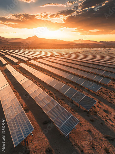 Solar farm in desert