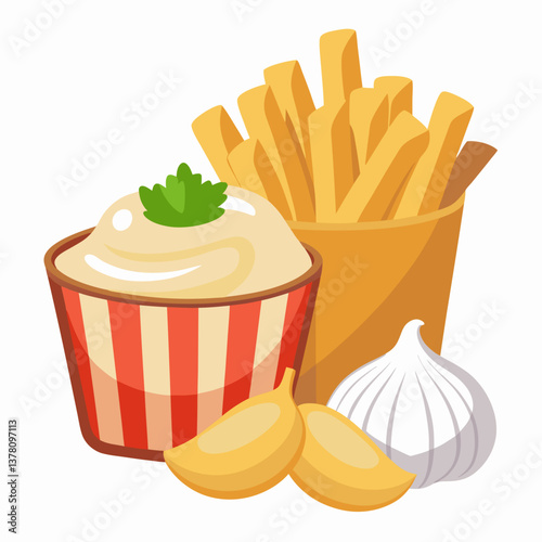 truffle and parmesan fries with garlic