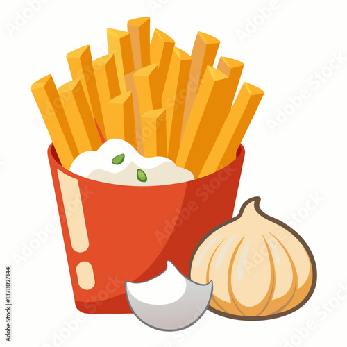 truffle and parmesan fries with garlic