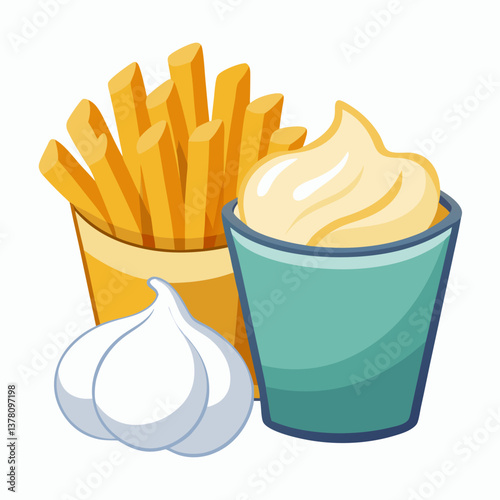 truffle and parmesan fries with garlic