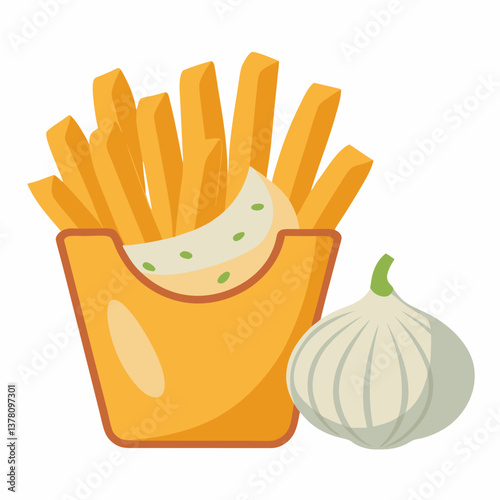 truffle and parmesan fries with garlic