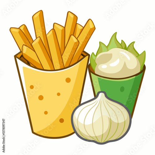 truffle and parmesan fries with garlic