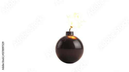 Photo of black bomb isolated on transparent background.png