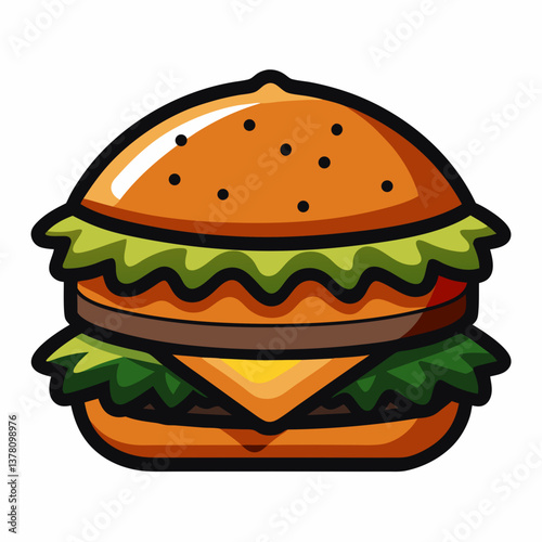 hamburger on a white