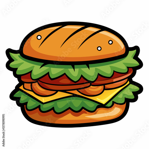 hamburger on a white